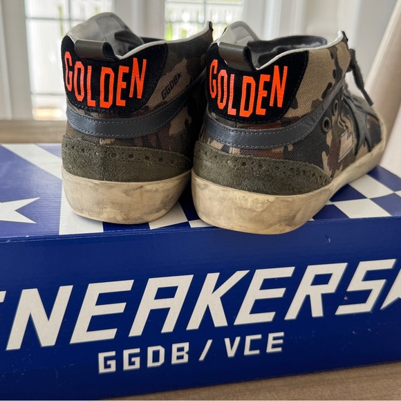 Golden Goose Camo High-Top Sneakers- Authentic - Picture 1 of 12